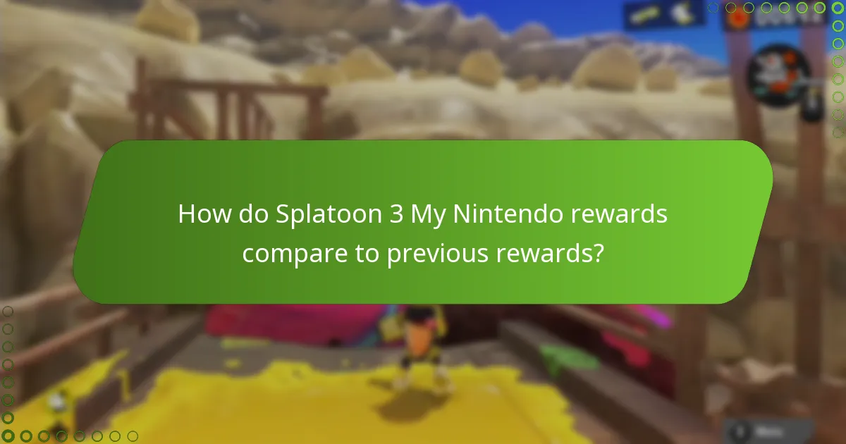 What are the limited-time offers for Splatoon 3 My Nintendo rewards?