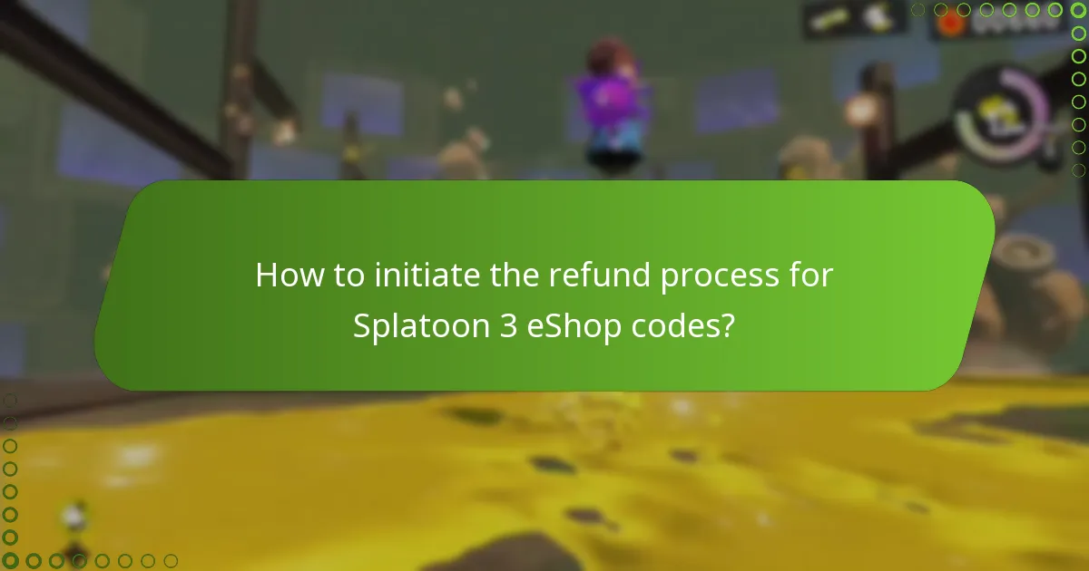 What are the conditions and terms for Splatoon 3 eShop code refunds?