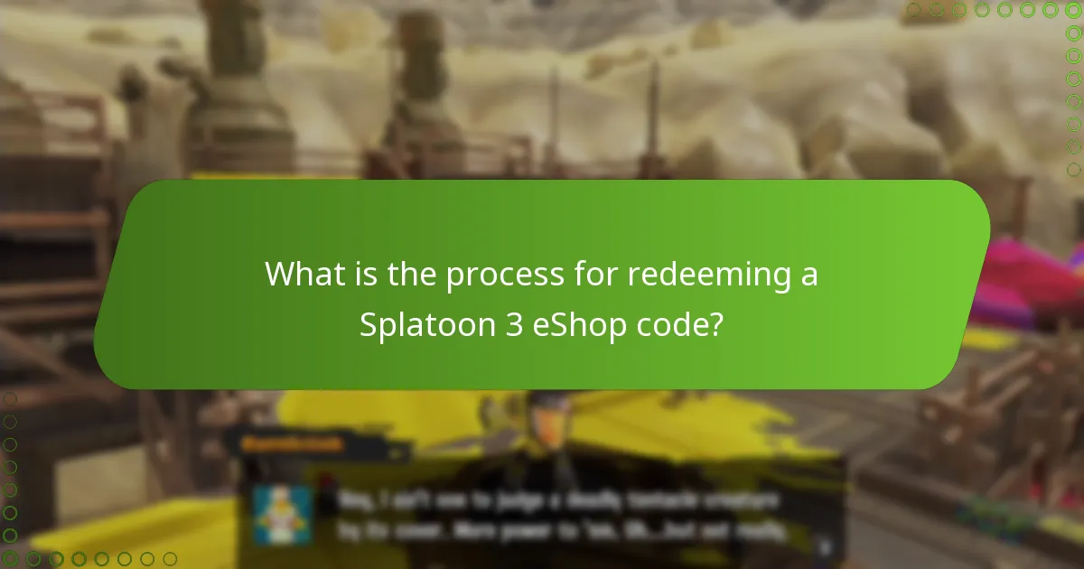 What tips can help ensure successful Splatoon 3 eShop code redemption?